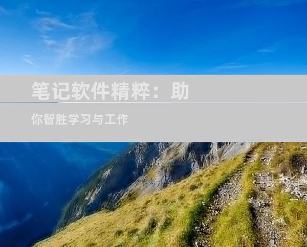 笔记软件精粹：助你智胜学习与工作