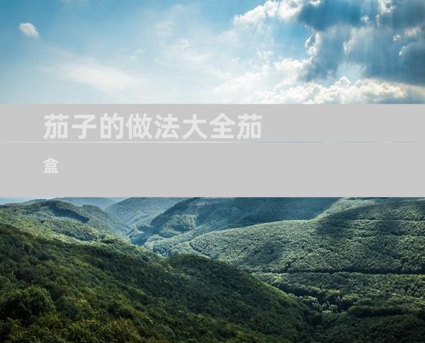 茄子的做法大全茄盒