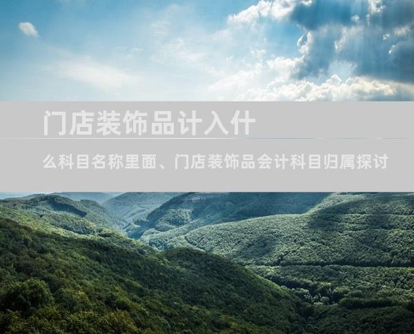 门店装饰品计入什么科目名称里面、门店装饰品会计科目归属探讨